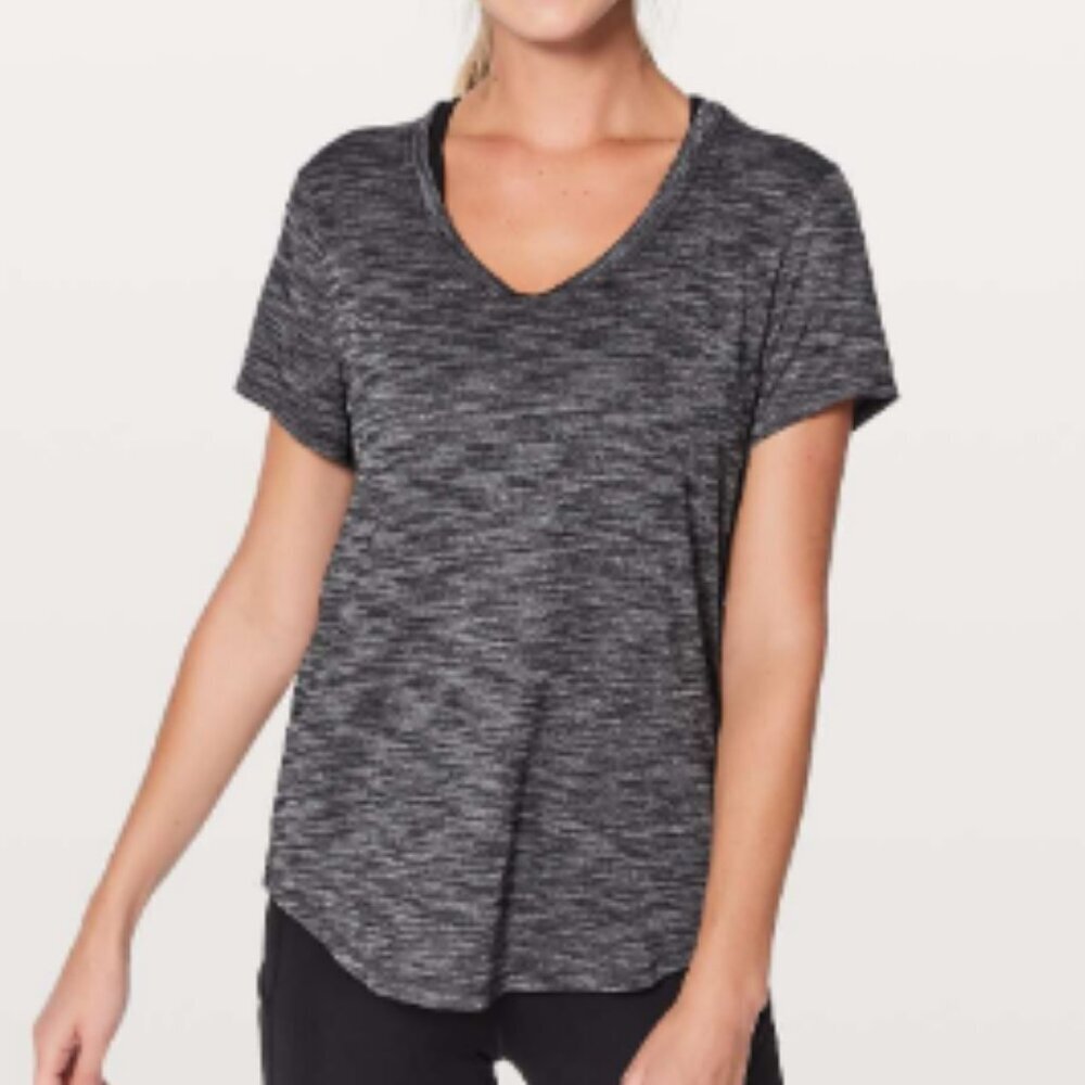 Lululemon Meant To Move Tee Heathered Black